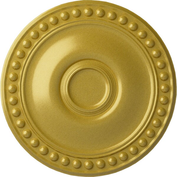 Ekena Millwork Foster Ceiling Medallion (Fits Canopies up to 5 5/8"), Hand-Painted Rich Gold, 19 1/8"OD x 1"P CM19FORGS - main